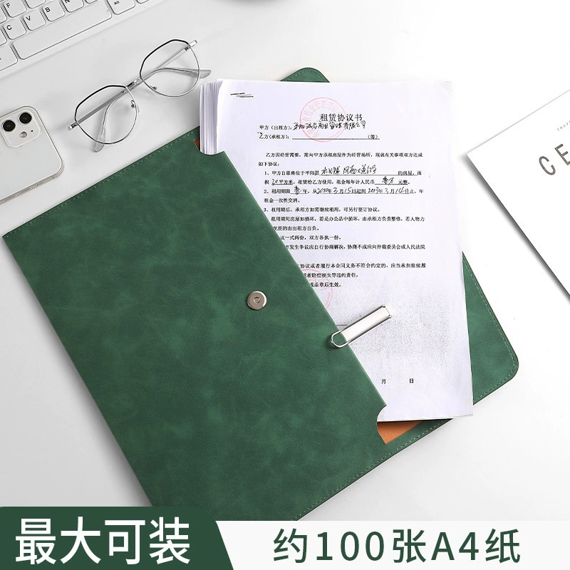 Files bag for folders, folder for documents, waterproof protection buckle, increased thickness