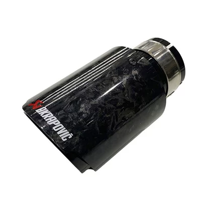 Exhaust pipe — stainless steel exhaust pipe tail - inner-diameter-60-89-black-tube-silver-foil