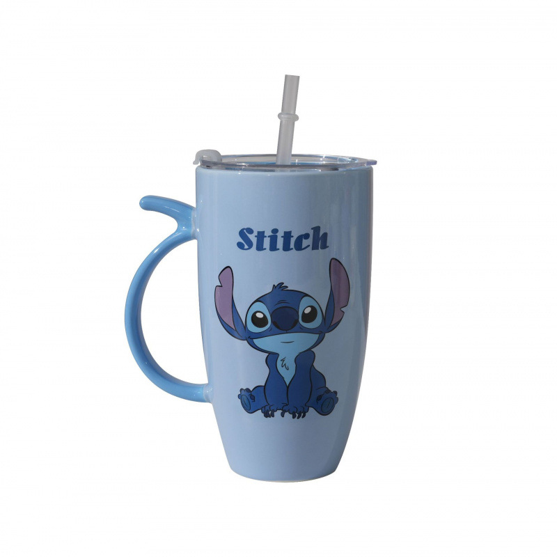 2025 nuevo estilo de taza de taza de taza de taza de café de oficina con cubierta de paja de cumpleaños