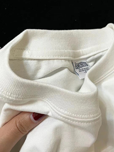 Export Foreign Trade Surplus Goods with Tags Removed ~ American Retro Regular Shoulder Short-Sleeve T-Shirts for Men and Women, Loose Pure Cotton Tops