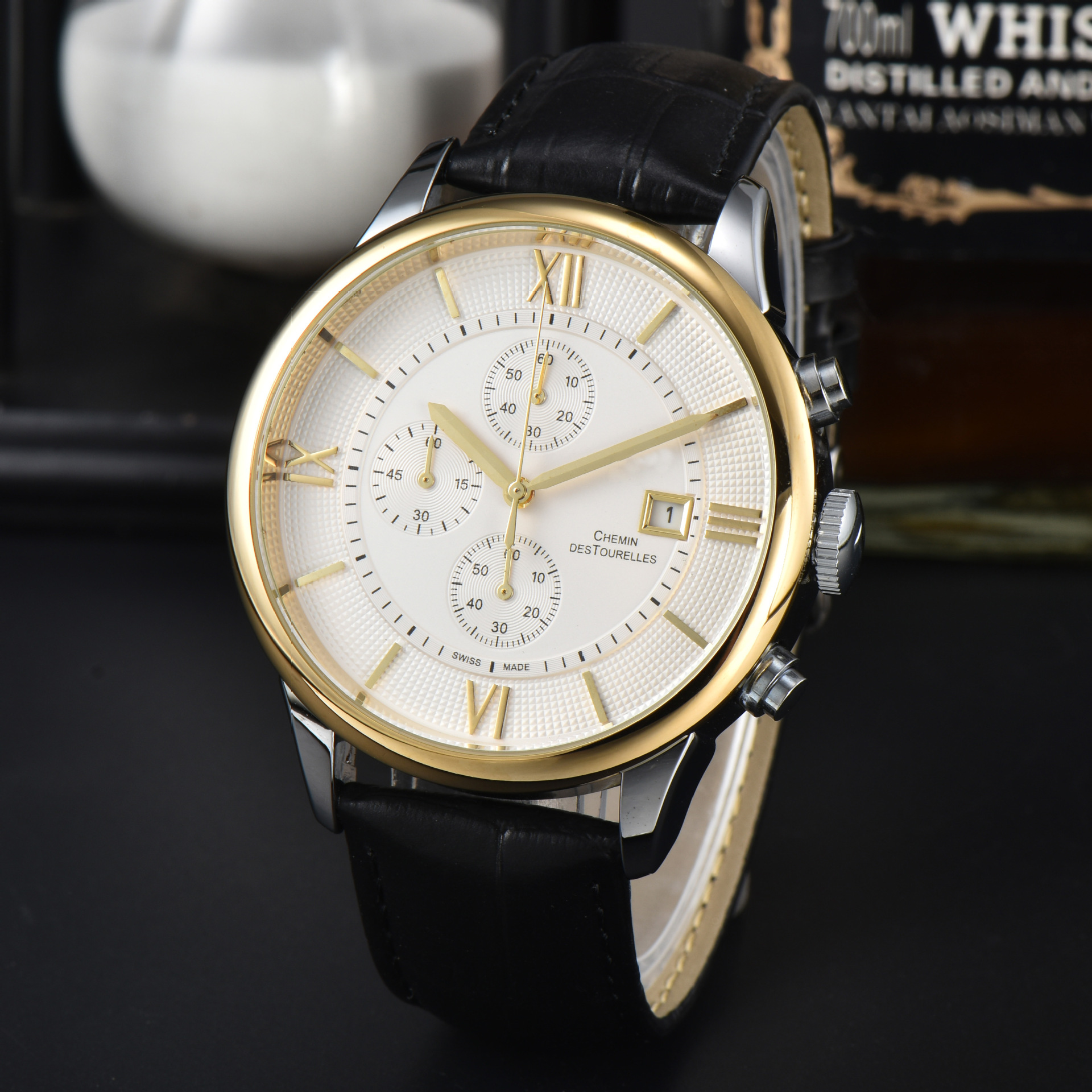 Secondo orologio da uomo con marchio svizzero Tianpai al quarzo a 6 pin, completamente funzionante, con piccolo pin_voghion.com