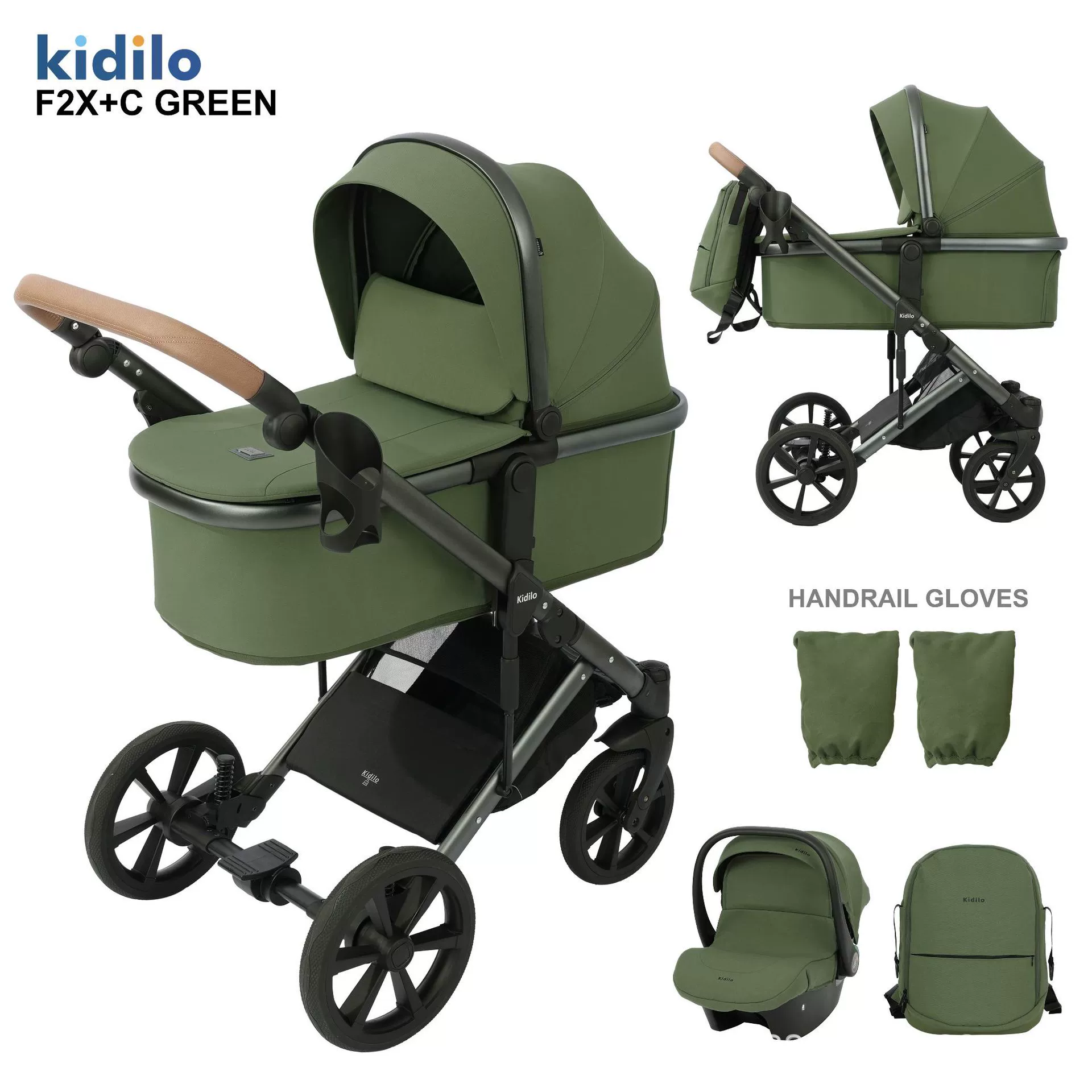 Детские прогулочные коляски Kidilo High Landscape: сидение и лежание, двухсторонний, легкий, 3-в-1 карманный автомобиль, оптовая закупка