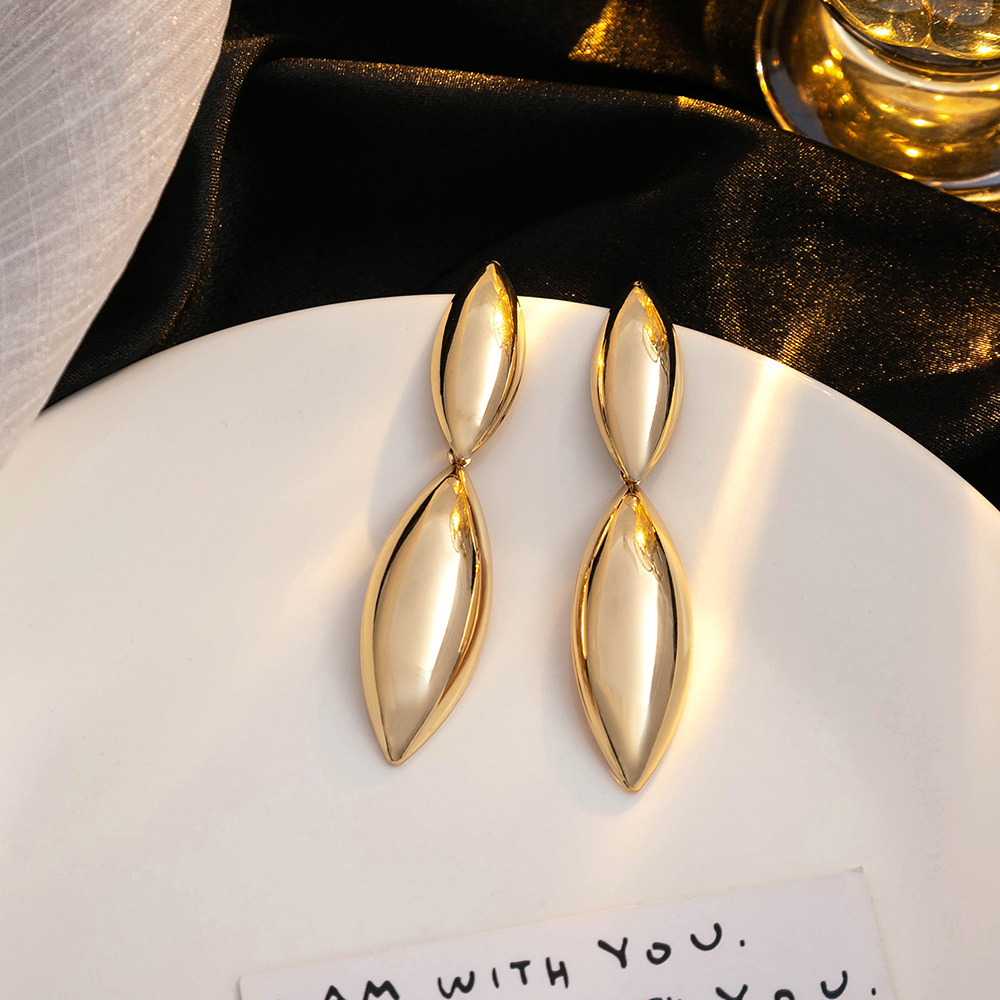 16g Weight Drop Earrings Classification 1 Pair Quantity Daily Occasion Iron Material Geometric Pattern Women's Gender Plating Design Simple Style Style 1 Pair Simple Style Geometric Plating Iron Drop Earrings 21