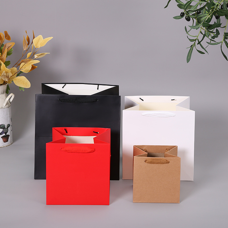 新款纯色礼品袋厂家批发多款式复古设计手提袋节日礼品礼物包装袋