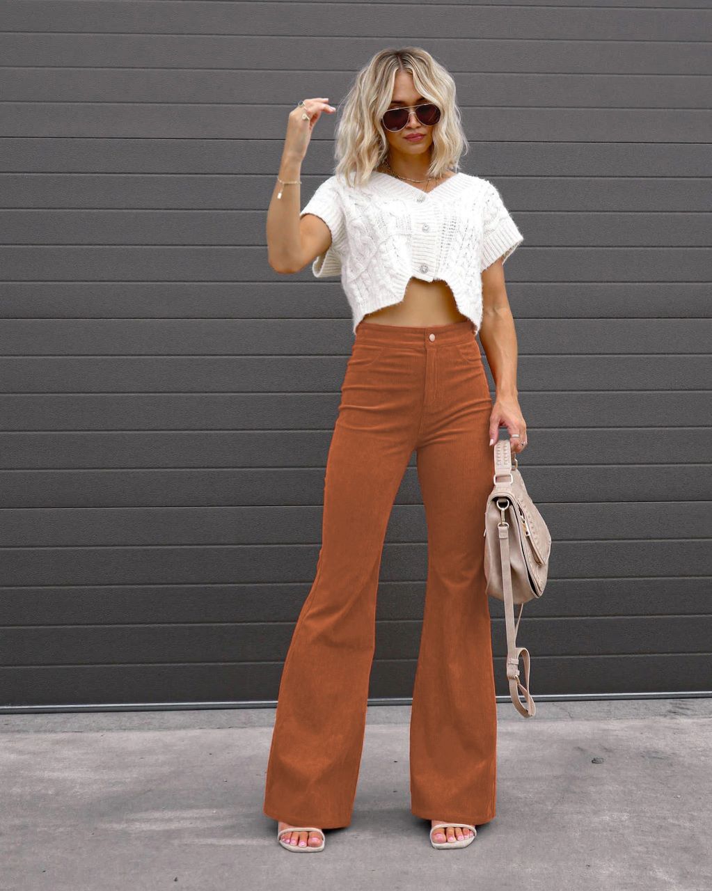 Women's Daily Streetwear Solid Color Full Length Casual Pants Flared Pants display picture 17
