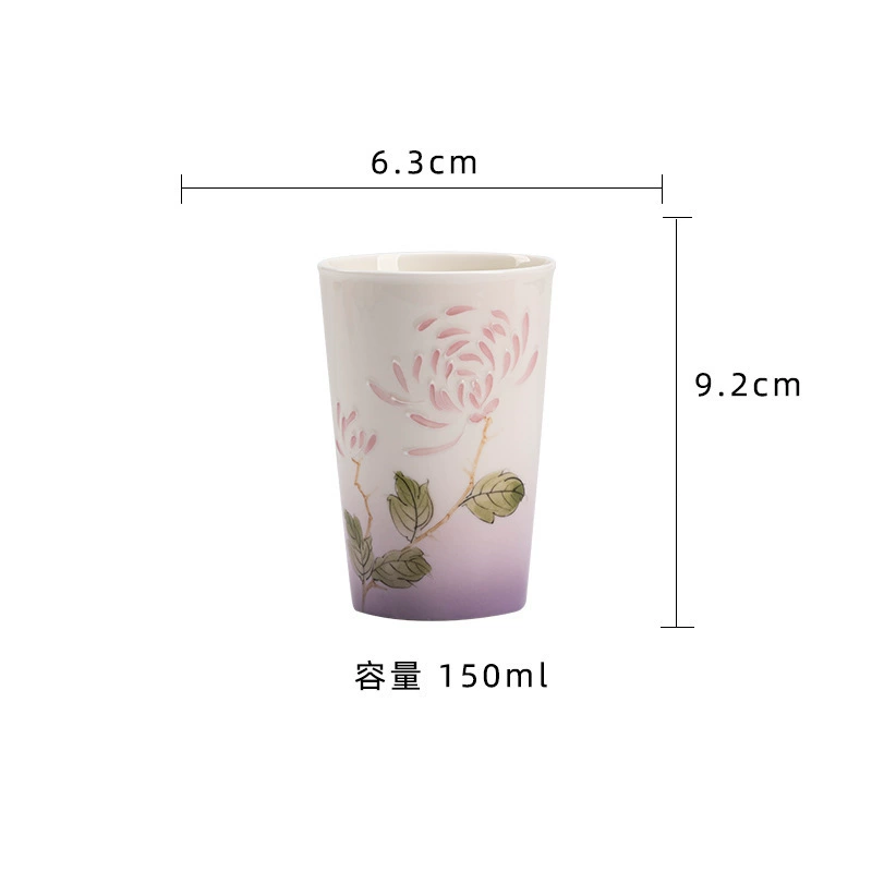 Tea cup, ceramic small modern set handmade, Cola, simple and elegant design, Chinese style