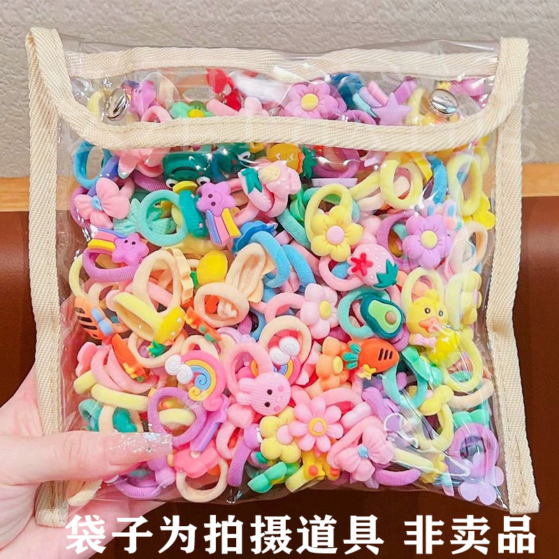 Bandas elásticas para el pelo para niñas, coleteros infantiles con dibujos animados, nuevo estilo 2025, coleteros para bebés que no dañan el cabello, accesorios para el cabello, coleteros con lazo, cuidado del cabello.