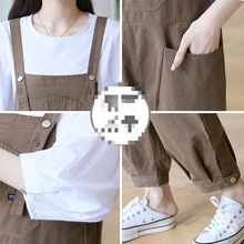 单裤/套装 工装背带裤女年春秋新款韩版小个子洋气减龄连体裤