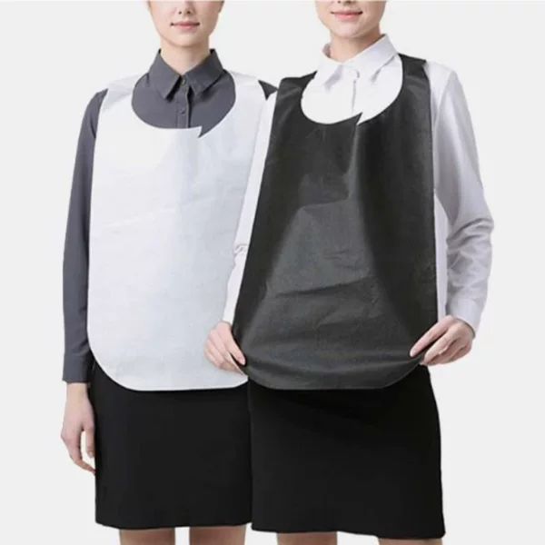 Cross-Border E-Commerce Korean Apron Black and White Spot 100 Pieces Discount Disposable Non-Woven Apron Waterproof Printed Logoe