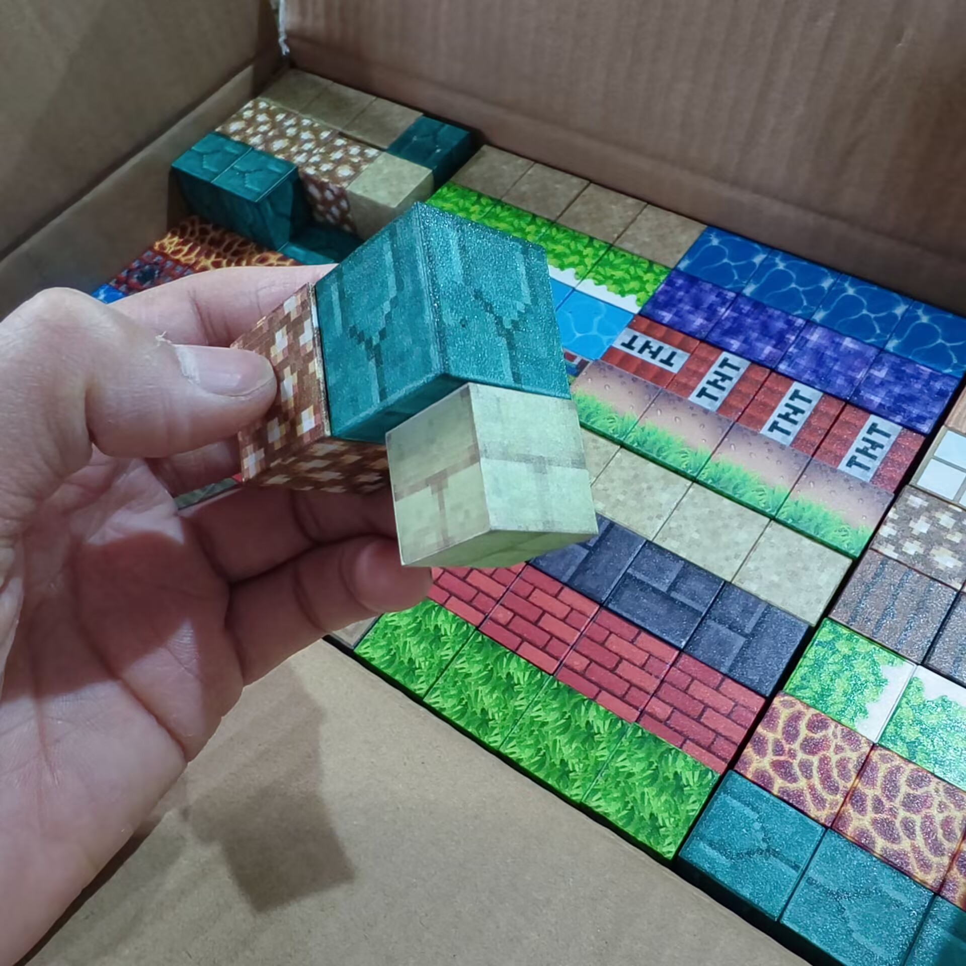 2.5cm Cross-border Assembled My Magnetic Building Block Square World Children's Educational DIY Building Magnetic Suction Educational Toys