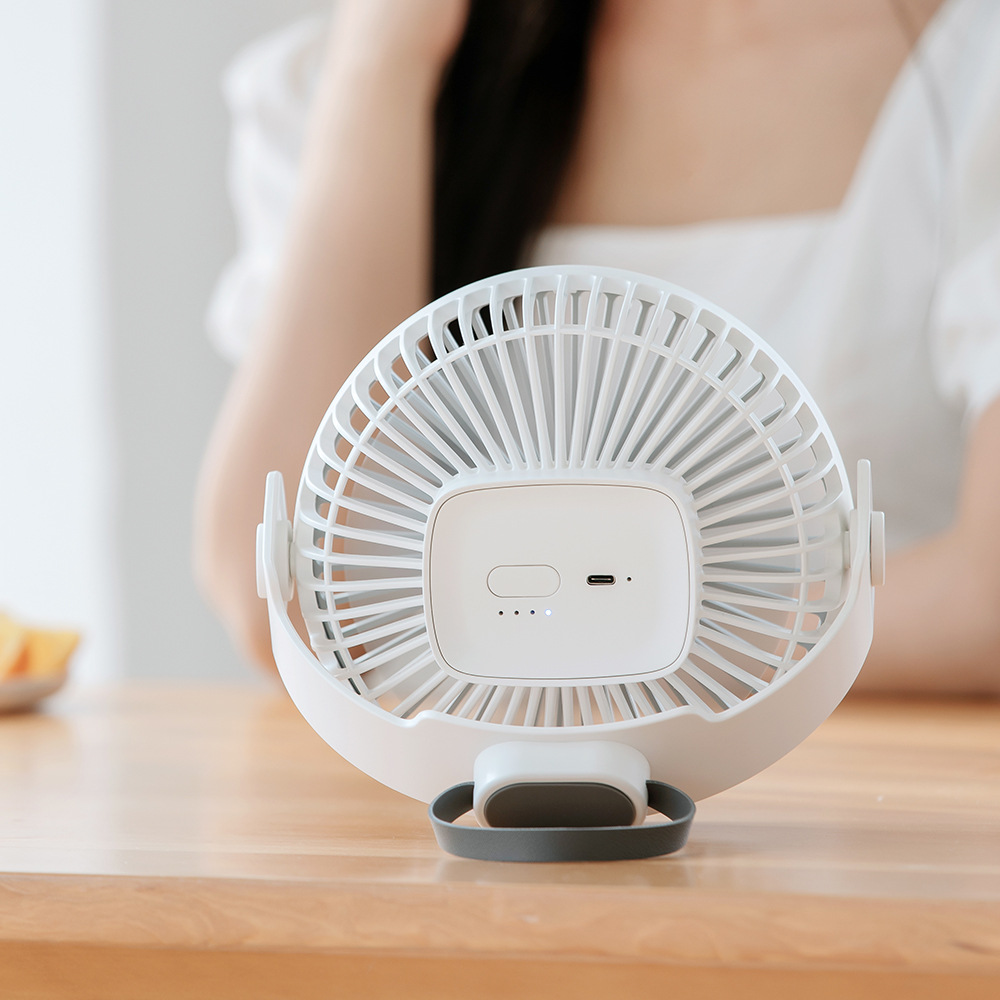 F35迷你吊扇宿舍學生小風扇靜音蚊帳床上便攜usb桌面充電風扇露營