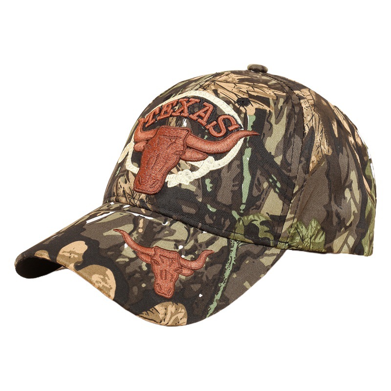Camuflaje al aire libre gorra de béisbol moda coreana bordado patrón enarbolado gorra casual sombrero de sol casquillo enarbolado