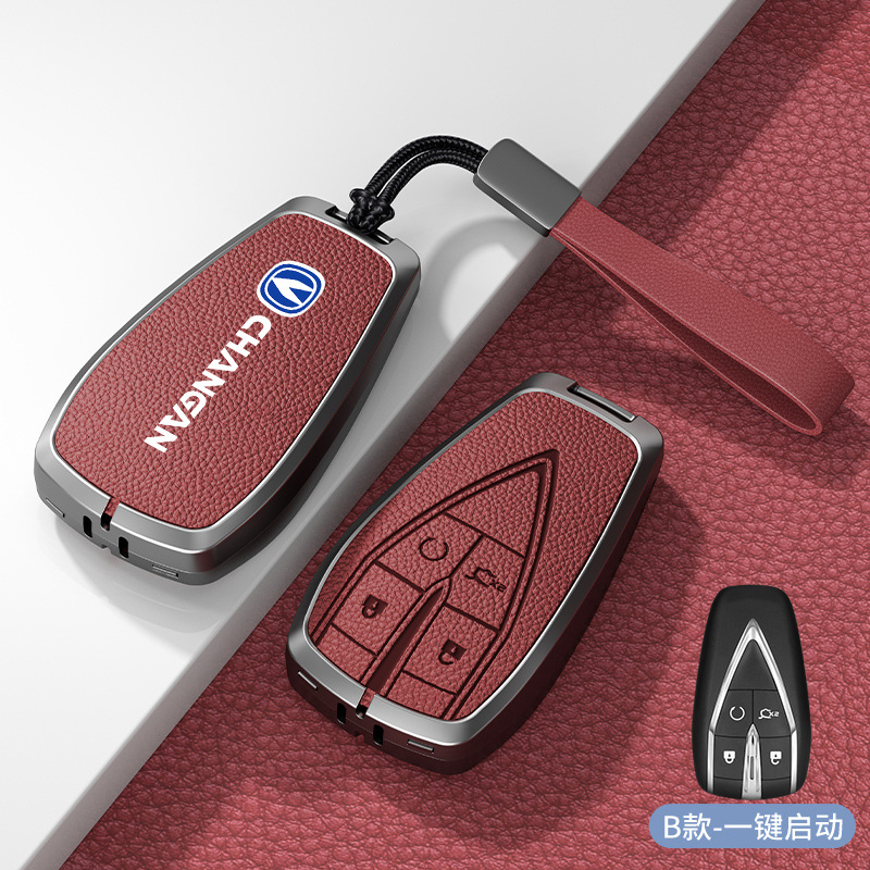 모델 B 스마트 4버튼 볼케이노 레드 아연 합금 쉘 + 핸드 스트랩