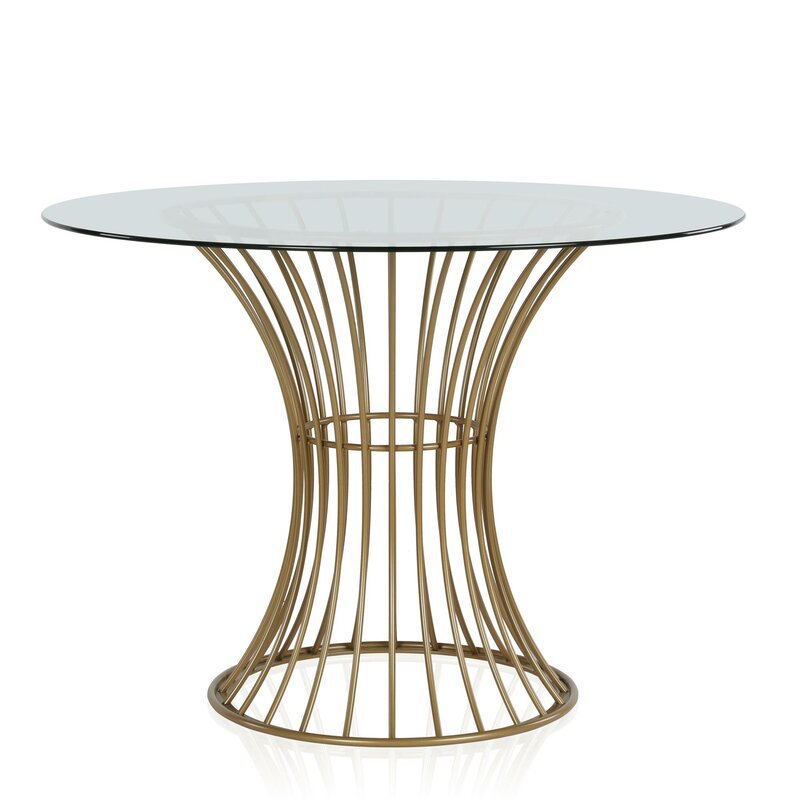 Mesa de comedor de vidrio exportada mesa de comedor casera mesa de vidrio temperado de lujo mesa de comedor de alta calidad