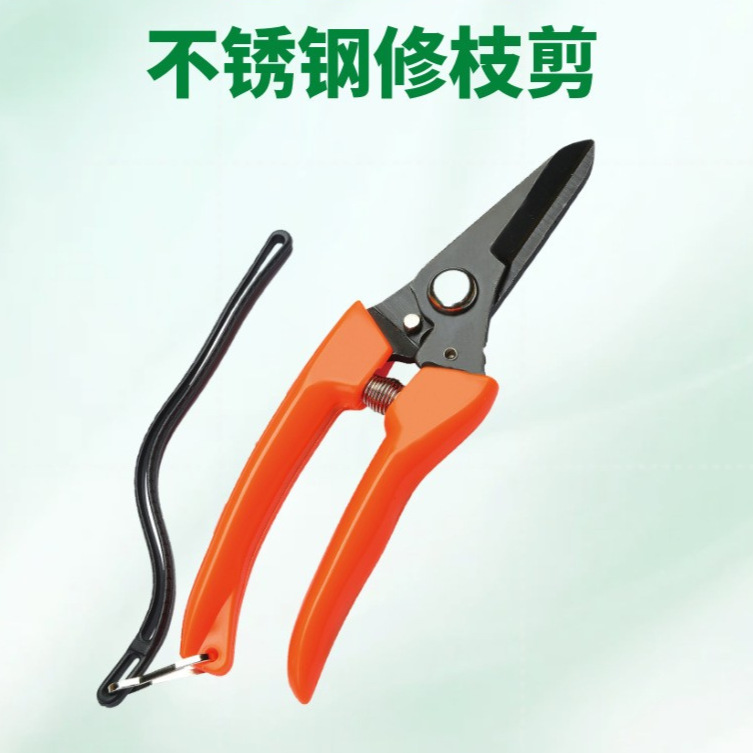 炭黑修枝剪粗枝果树不锈钢树枝批发专用园林工厂剪园艺修枝剪氧化
