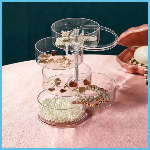 Jewelry storage box, household large-capacity jewelry display stand, earring storage artifact, earrings, necklaces, jewelry box