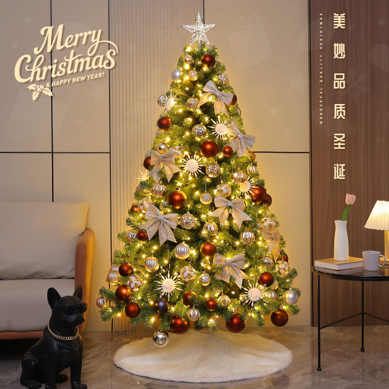 Navidad árbol de Navidad verde de lujo árbol desnudo para el hogar 1.5m 1.8m 2.4m decoración de simulación criptografada diy