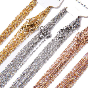 Stainless Steel Necklace O-Chain Titanium Steel Lip Chain Ladies Pendant Matching Chain Box Chain DIY Jewelry