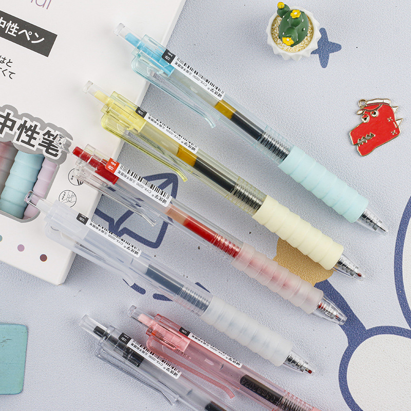 모란 디 프레스 브러시 펜 일본 소프트 그립 젤 펜 ST 퀵 드라이 사인 펜 간단한 학생 테스트 블랙 워터 펜