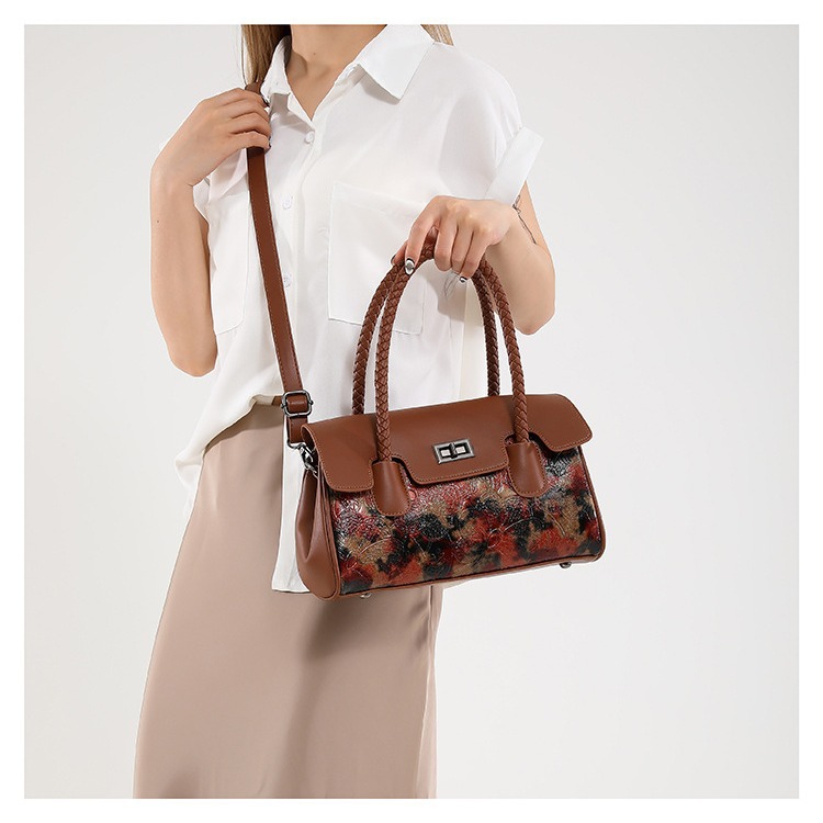 New Chinese Style Retro Handbag For Women Mature Women's Crossbody Handbag Fashionable Printed Shoulder Bag_voghion.com