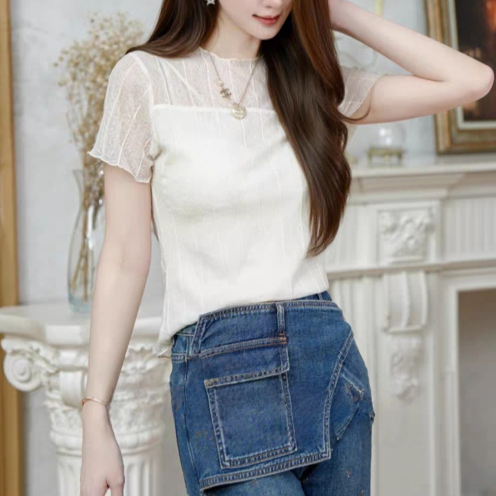 2026 Summer New Round Neck Fashion Short Sleeve T-Shirt for Women, Korean Style, Loose Fit, Slimming, Versatile, Trendy Top