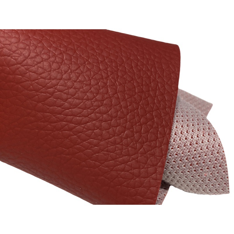 0.7mmDE90 litchi pattern PVC in stock fish scale bottom scratch-resistant car leather 150CM door width environmental protection luggage leather