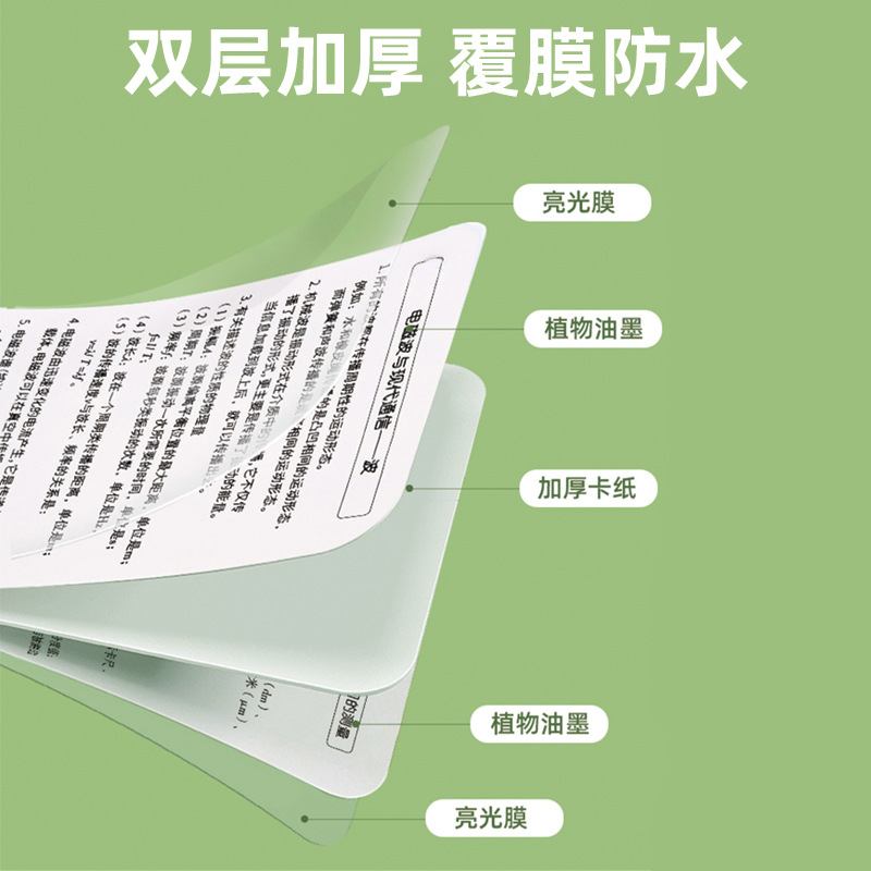 Tarjeta de fórmula de Matemáticas y Física de la escuela secundaria colección completa de matemáticas tarjeta de mano de memoria portátil examen de ingreso a la escuela secundaria superior debe recitar puntos de conocimiento taquigrafía conjunto completo