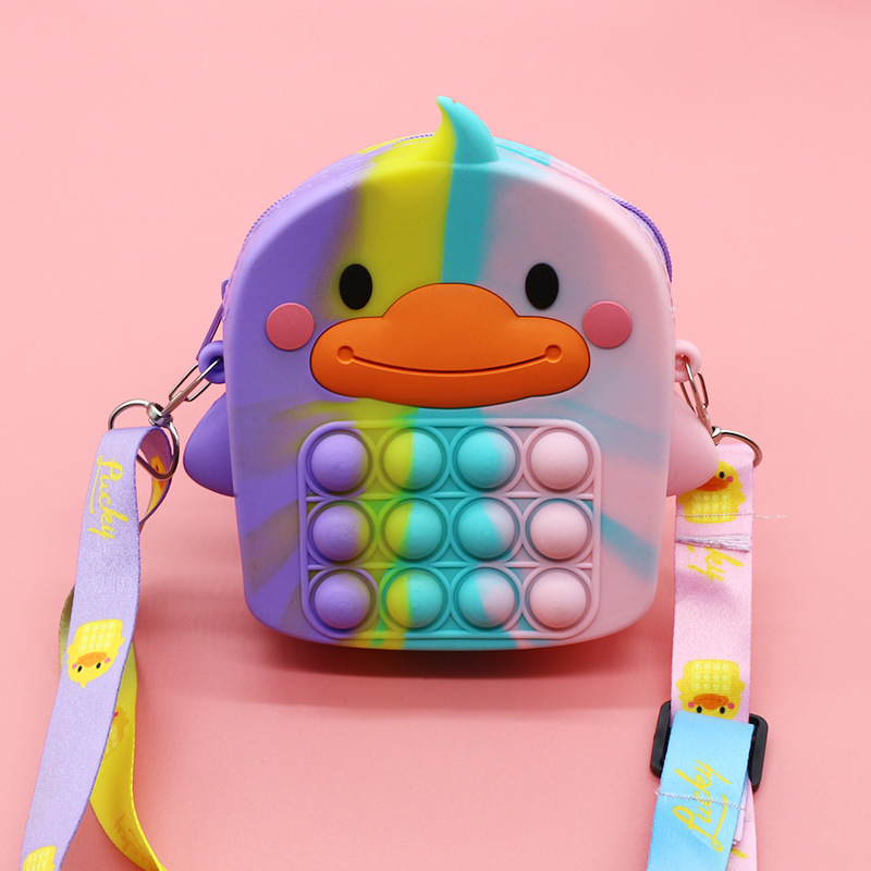 Ratón asesino Pioneer prensa bolsa de hombro de color unicornio bolsa de los niños bolsa de mensajero cuadrado fresa monedero