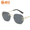 Retro marine metal trend sunglasses, European style