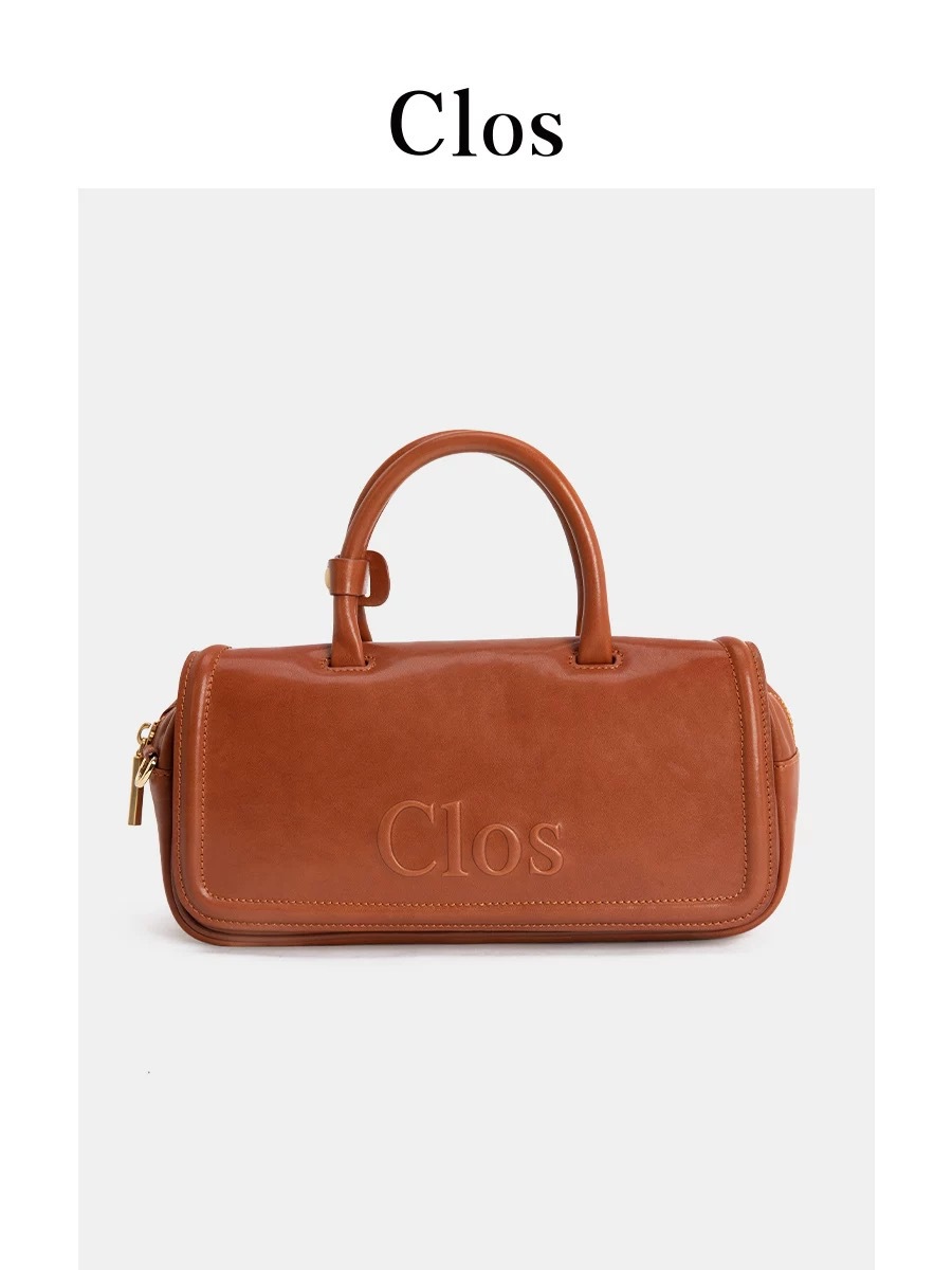Borsa a spalla in vera pelle retro a cuscinetto da donna_voghion.com