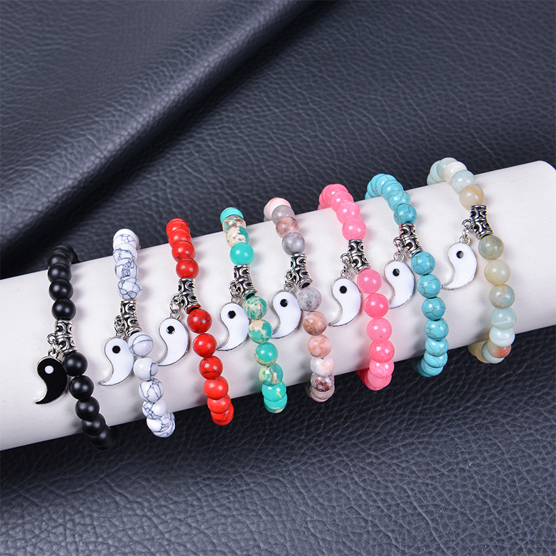 Chinoiserie Gossip Natural Stone Bracelets In Bulk display picture 1