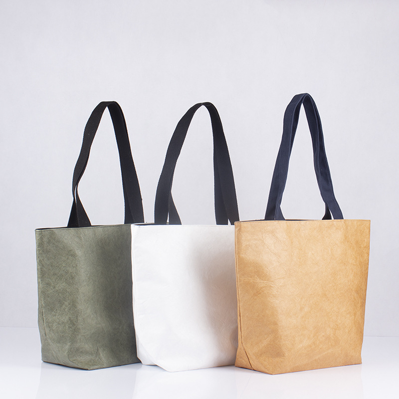 加急杜邦纸袋定 制印logo环保帆布包订 做可水洗牛皮纸耐撕手提袋