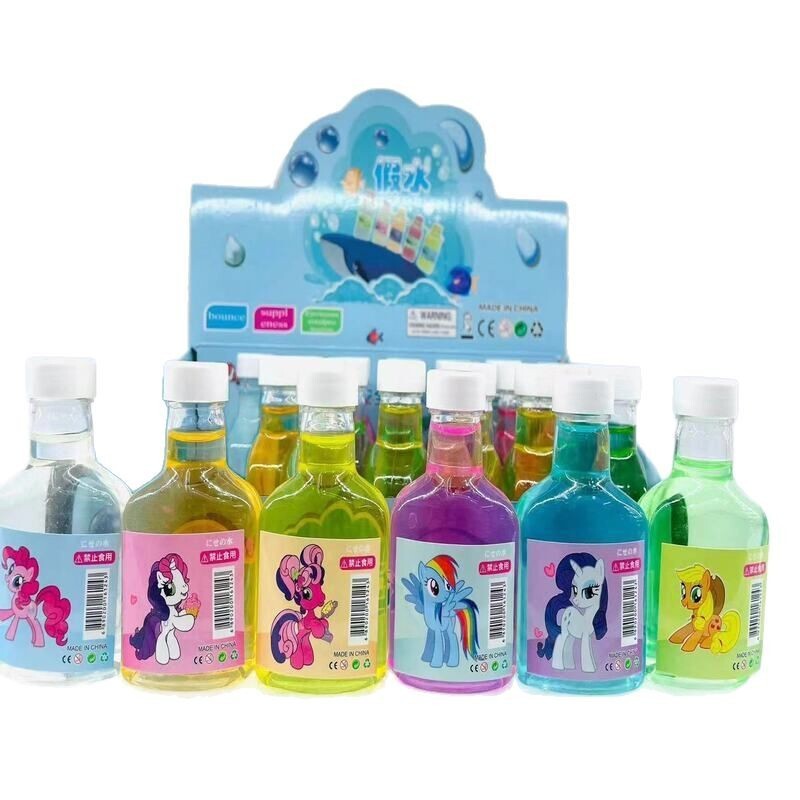 24 into Sanrio transparent fake water children's toy store hot selling high transparent crystal mud foaming glue slime