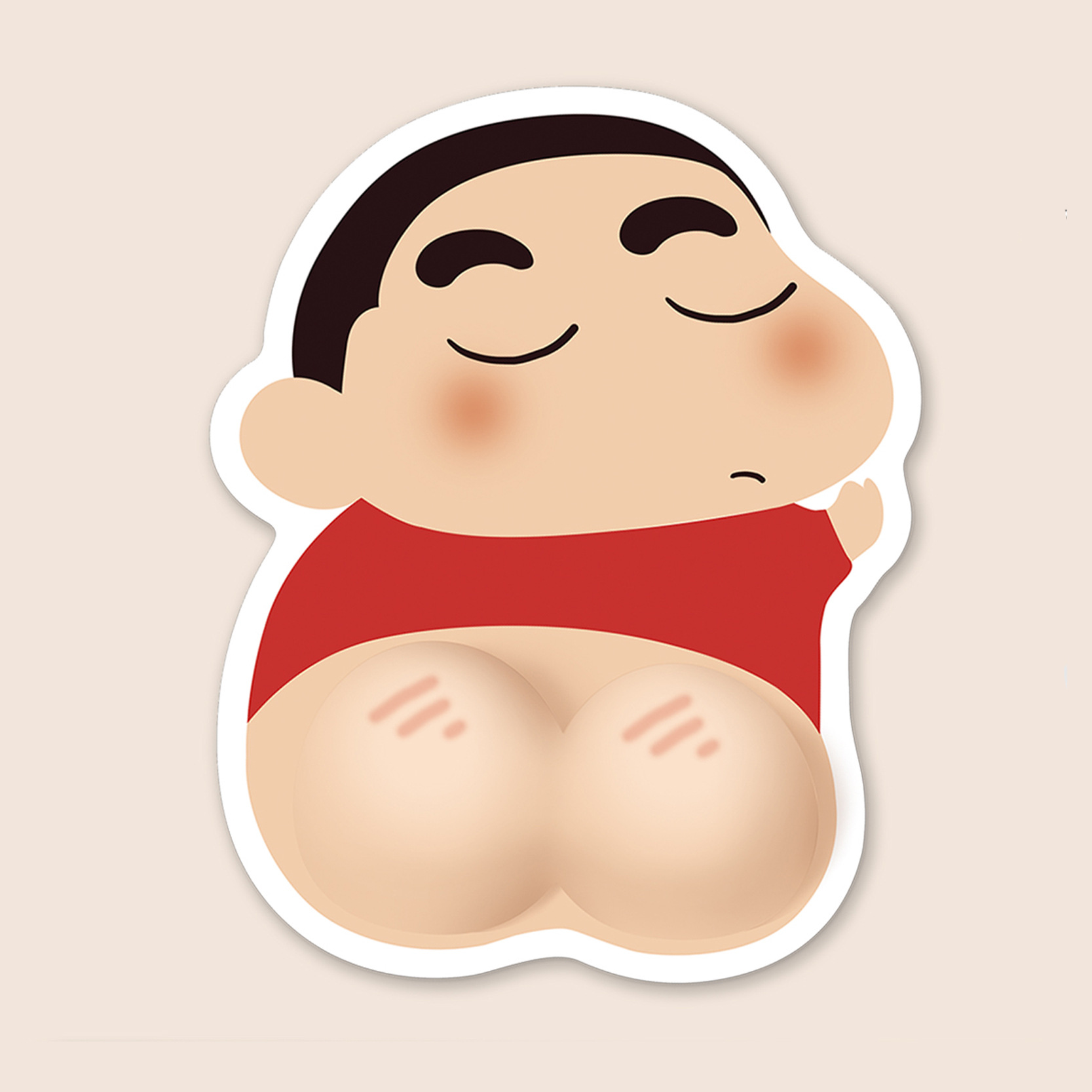 눈을 감고 있는 샤오신 [손목 마우스 패드]