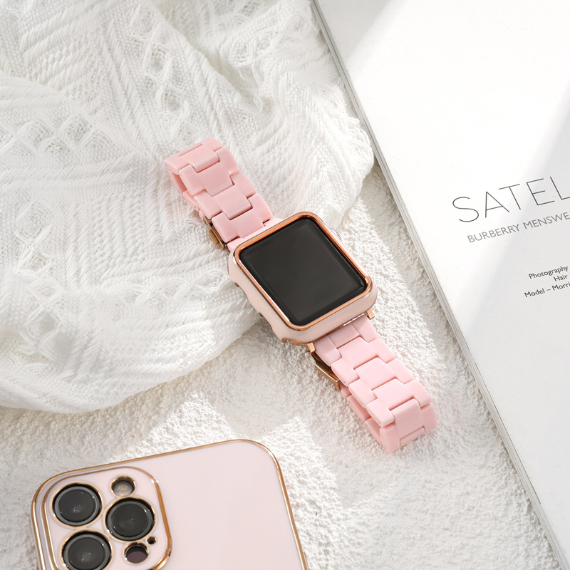 Aplicable a la 10a generación 98765se Apple Watch Nueva correa de acrílico de resina 14 mm22 mm Comercio exterior al por mayor