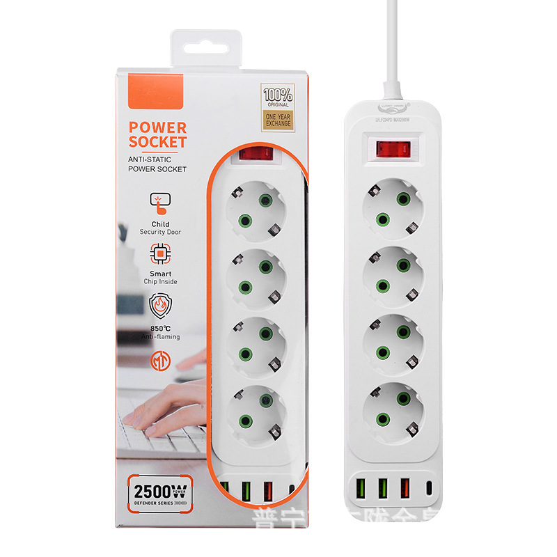 USB puede equiparse con interruptor de sobrecarga con interruptor de lámpara de tres o cuatro o cinco orificios de la placa de enchufe estándar europea europea