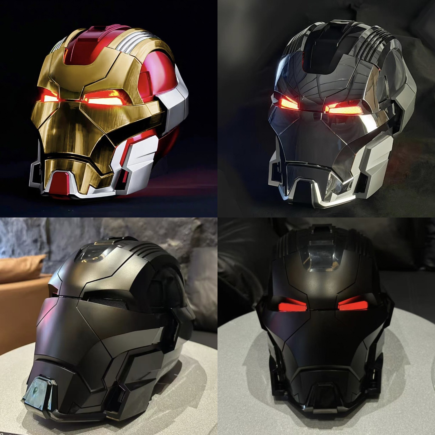 Iron Man MK7 və MK50 dəbilqə maketi, səs idarəli, dəyişdirilə bilən