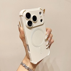 iPhone17PRO用ケース、液体エアバッグ四隅磁気吸着充電、Apple16対応、落下防止、レンズフィルム付き