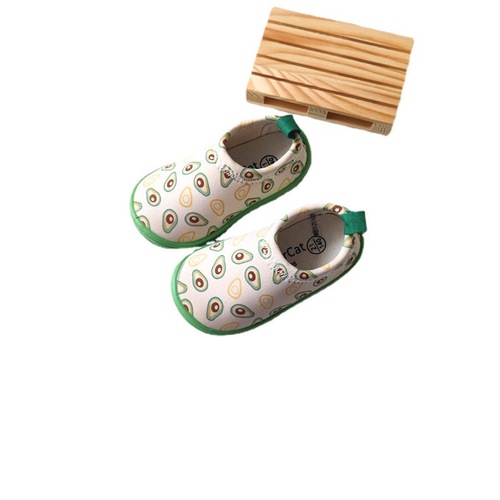 Korean single spring and autumn stretch canvas shoes baby soft sole toddler shoes one-foot kindergarten indoor shoes boys and girls shoes