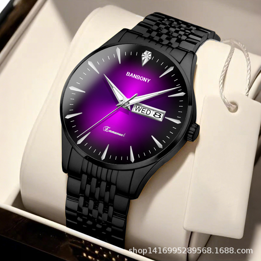 All black with purple face