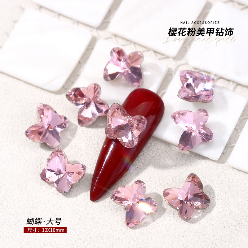 고품질 소녀 핑크 나비-[9*10MM]