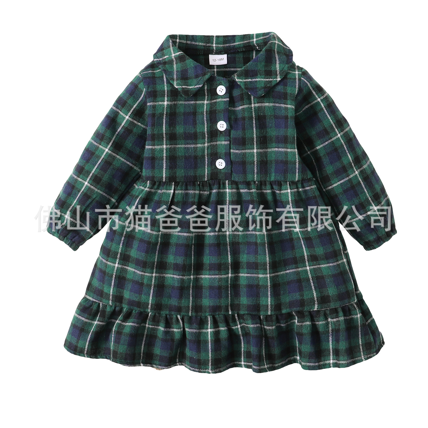 2021ins amazon nuevo Plaid vestido de una sola pieza princesa ropa popular de los niños al por mayor