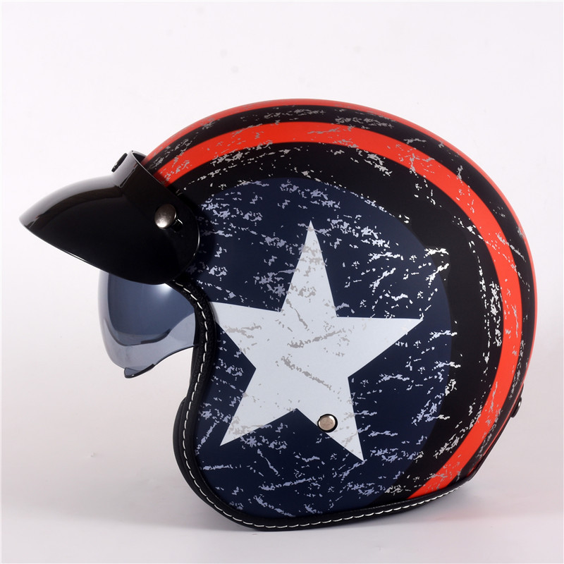 Transfronterizo dedicado ECE lente interior batería casco de coche eléctrico casco de cuero moda casco de coche eléctrico casco retro DOT