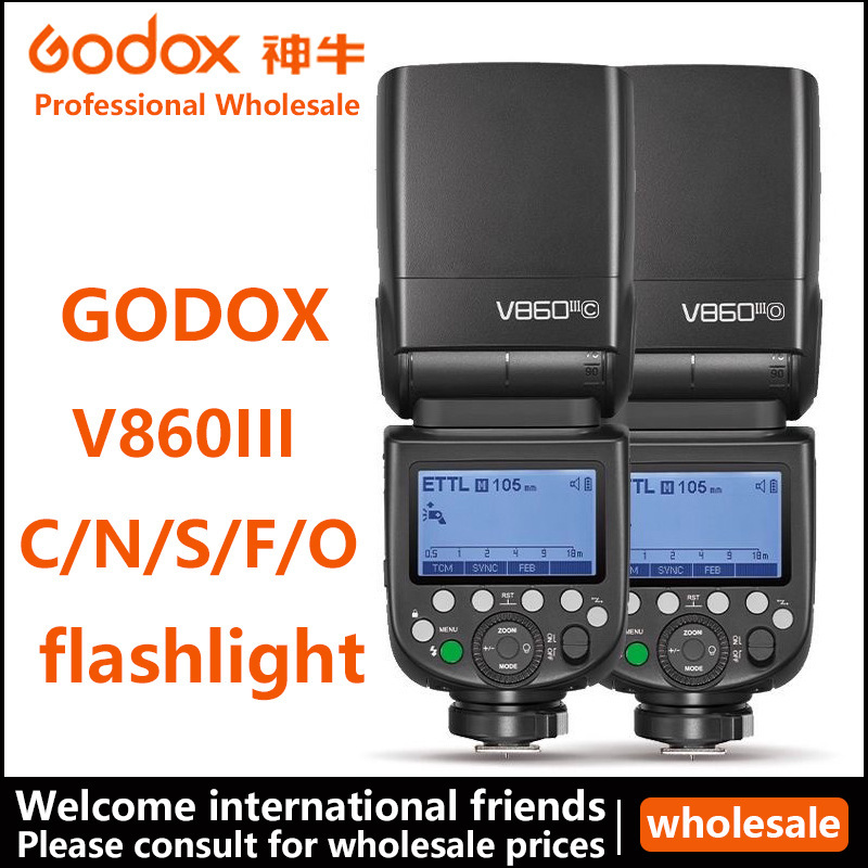 Godox V860Iii C/N/S/F Third-Generation On-Camera Flash Ttl High-Speed Sync Lithium Hot Shoe Flash