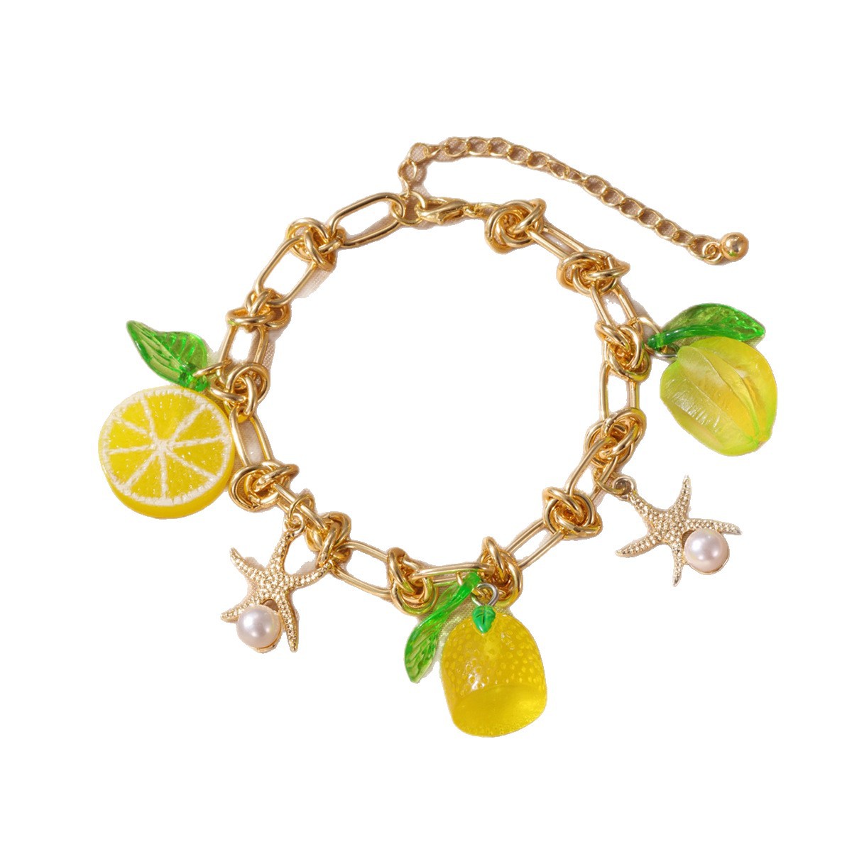 Cross-border Best-selling Fashion Luminous Lemon And Carambola Bracelet For Women, Summer Seaside Vacation Jewelry_voghion.com