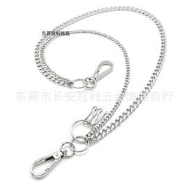 跨境嘻哈蹦迪腰链国潮身体链朋克风链条时尚不锈钢男女双层裤链