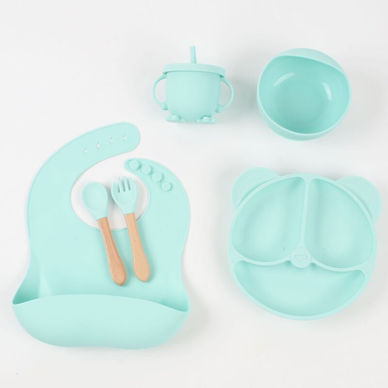6点セット シリコンベビー食器 離乳食ボウル ベビー用品 子供用品 母子用品 サプライ ディナープレート|undefined