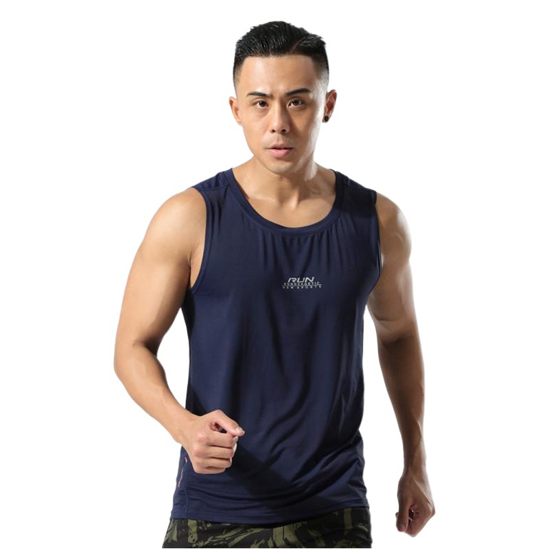Hunting star Breathable High elastic Ice Silk quick-drying vest Sports Leisure running fitness outdoor sleeveless men's vest 8026