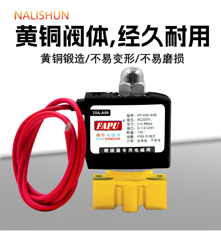 Vegetable Oil Methanol Liquid Wax Stove Stove Solenoid Valve Universal Anti-Leakage Oil Thread 2-Point Solenoid Valve