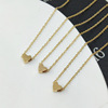 Universal accessory, metal necklace heart-shaped, European style, simple and elegant design, wholesale